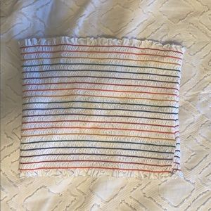 rainbow and white tube top